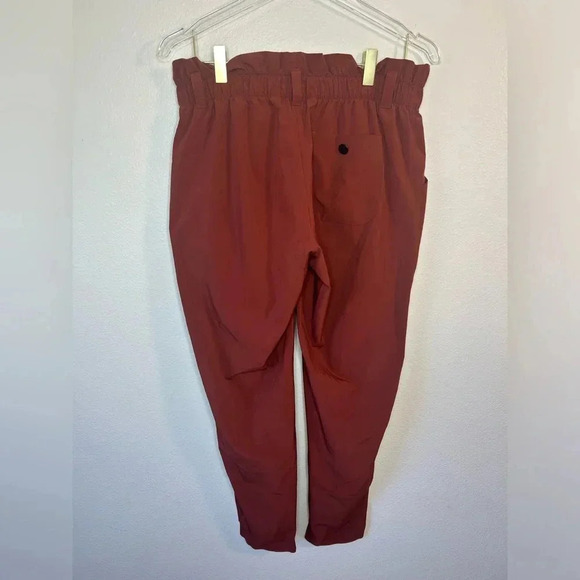 Athleta Skyline Pant in Cognac Rust  , Paperbag Tapered trouser pant size 4 - Picture 4 of 15